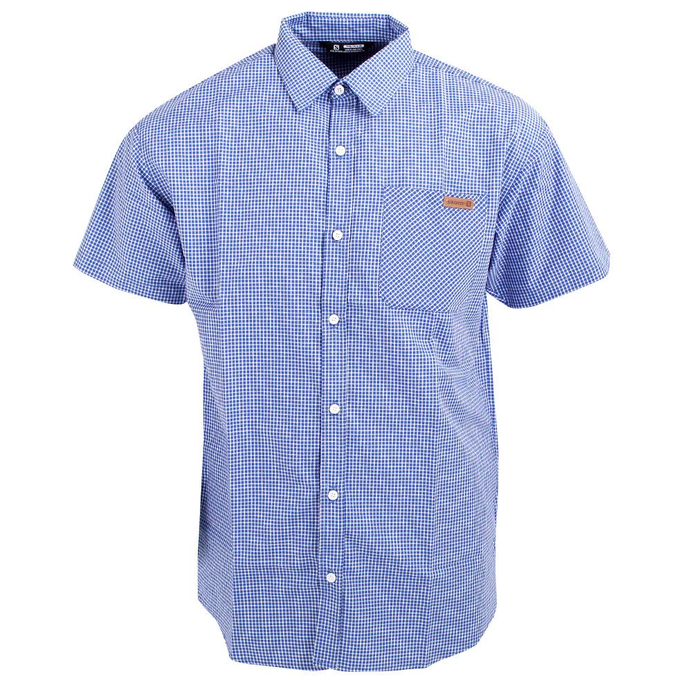 Salomon Singapore Mens Shirts - OXFORD SS SHIRT M Navy | 26804-EKJF